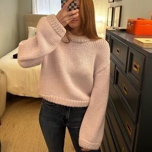 Tibi Lavender Chunky Knit Sweater